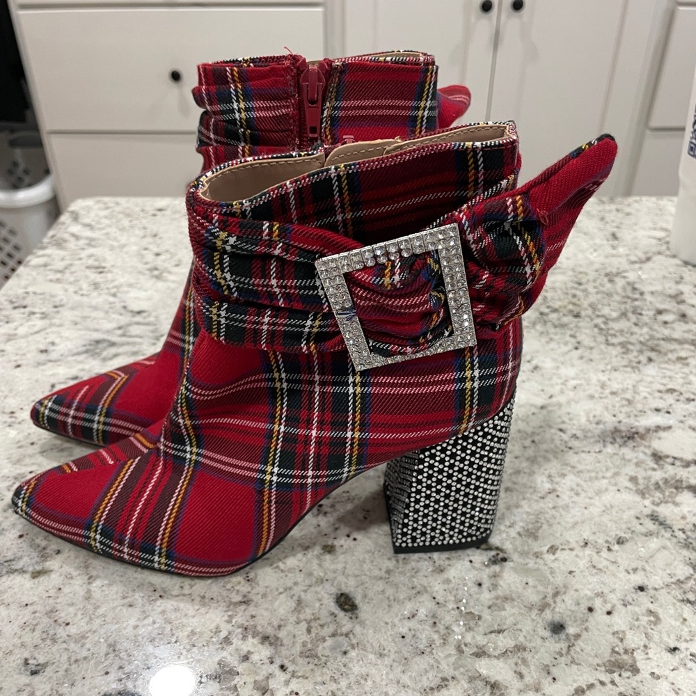 Betsey Johnson Plaid Booties
